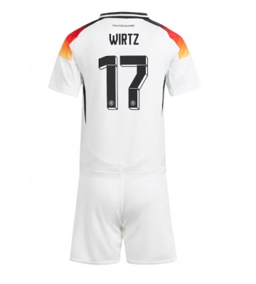 Germany Florian Wirtz #17 Replica Home Stadium Kit for Kids Euro 2024 Short Sleeve (+ pants)